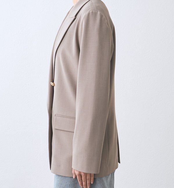  「予約【オンオフ使える】ドライギャバピークドラペルジャケット」|テーラードジャケット|