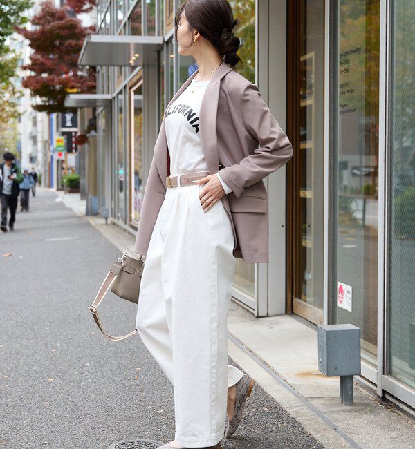  「予約【オンオフ使える】ドライギャバピークドラペルジャケット」|テーラードジャケット|