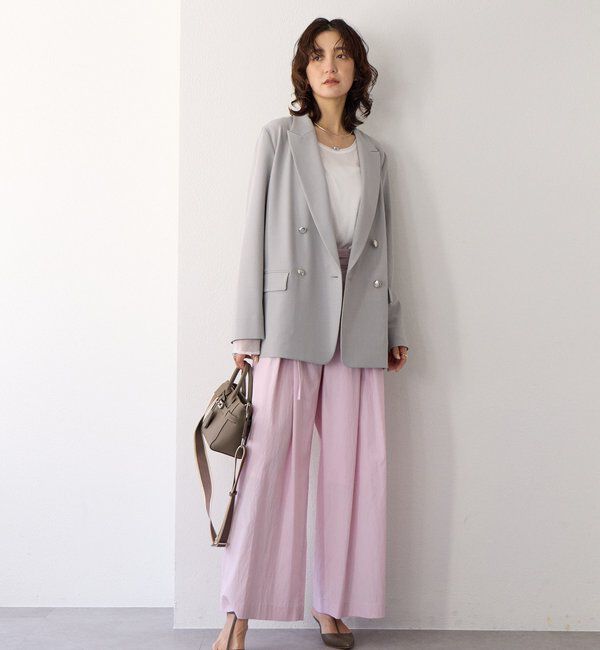  「予約【オンオフ使える】ドライギャバピークドラペルジャケット」|テーラードジャケット|