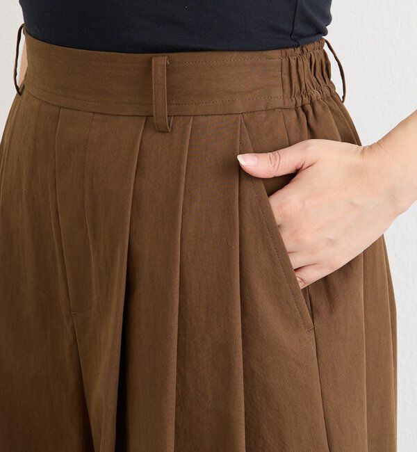  「予約【遊び心たっぷり】タックワイドキュロット」|キュロット|