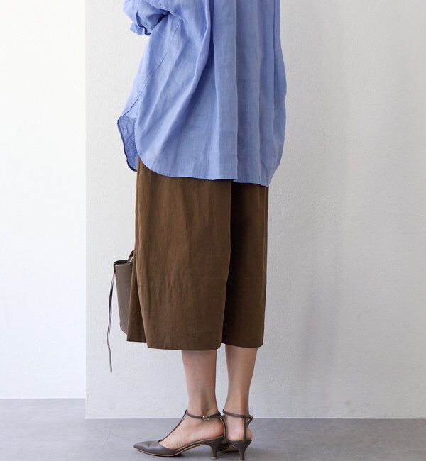  「予約【遊び心たっぷり】タックワイドキュロット」|キュロット|