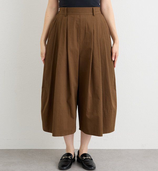  「予約【遊び心たっぷり】タックワイドキュロット」|キュロット|