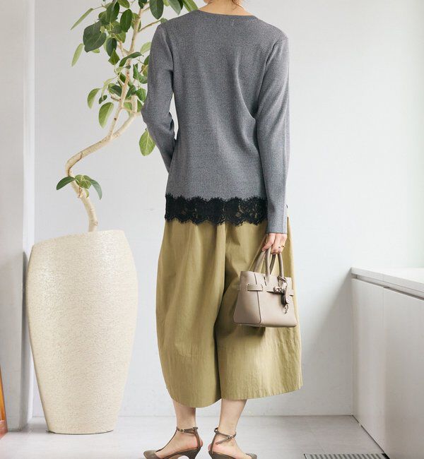  「予約【遊び心たっぷり】タックワイドキュロット」|キュロット|