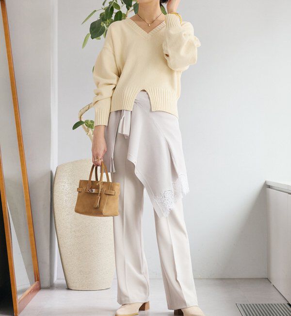  「予約【鮮度抜群】ギャザースリーブオーバーニット」|ニット・セーター|