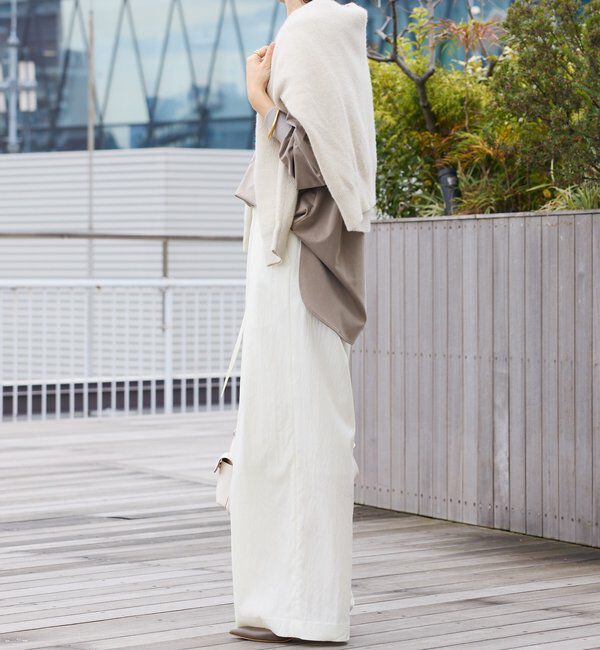  「予約【美シルエット】クロスタックワイドパンツ」|チノ|