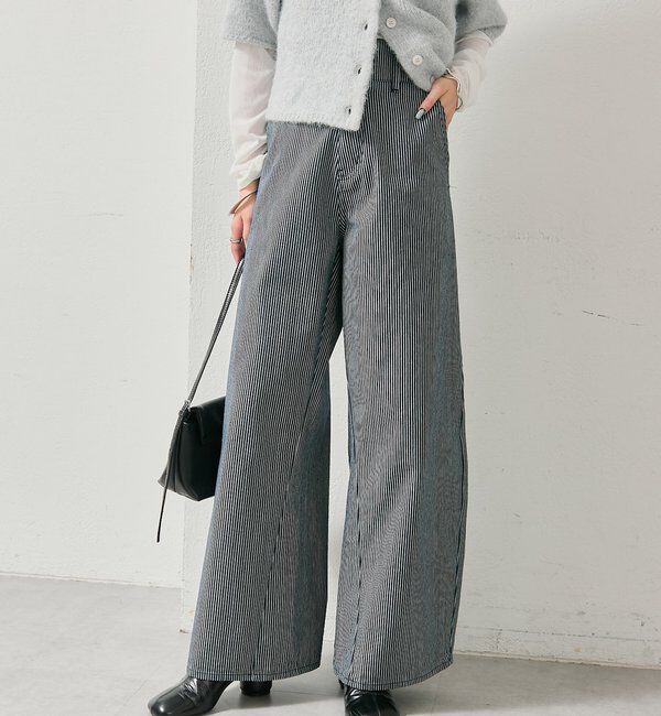  「【バックスタイルがポイント！新色ネイビー】バックシャンカーブデニム」|デニム|