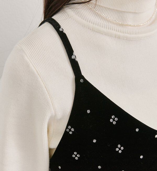  「シャイニーベロアミニキャミワンピース」|ワンピース|