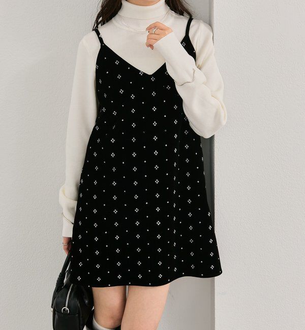  「シャイニーベロアミニキャミワンピース」|ワンピース|