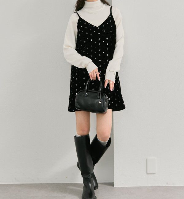  「シャイニーベロアミニキャミワンピース」|ワンピース|