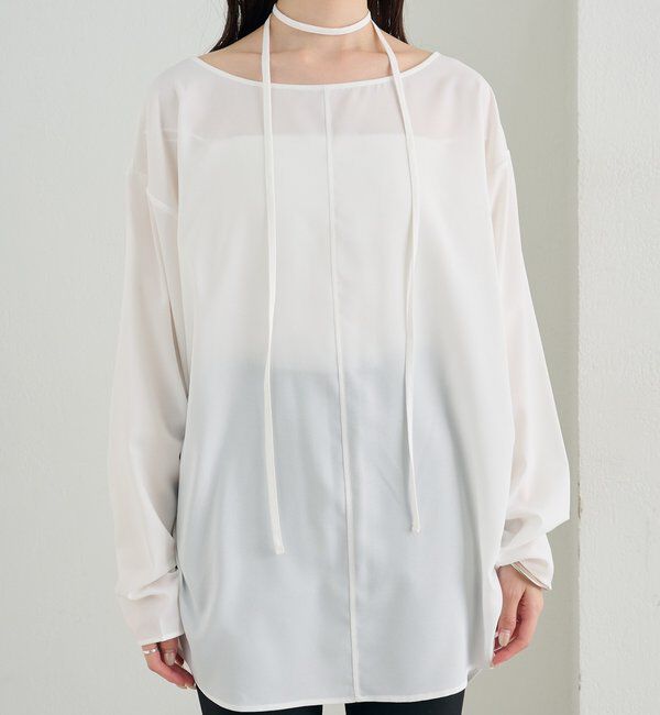  「サイドギャザーＴブラウス」|シャツ・ブラウス|
