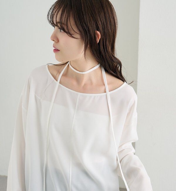  「サイドギャザーＴブラウス」|シャツ・ブラウス|
