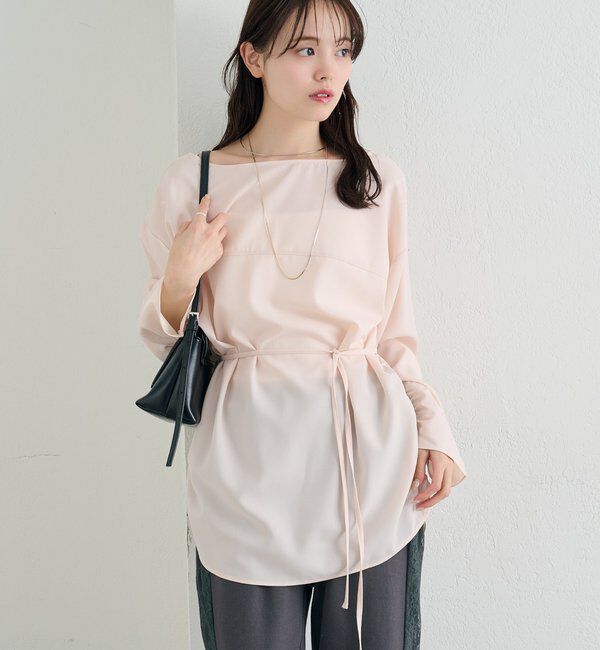  「サイドギャザーＴブラウス」|シャツ・ブラウス|