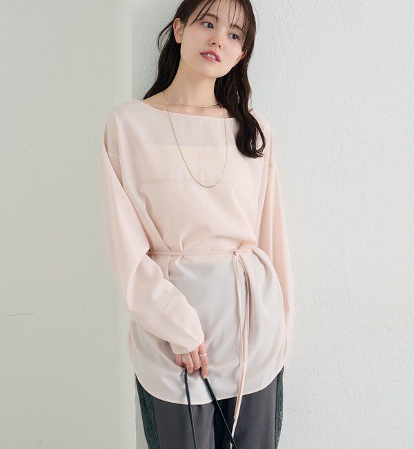 「サイドギャザーＴブラウス」|シャツ・ブラウス|