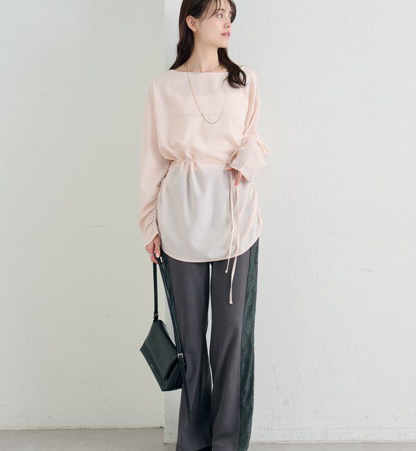 「サイドギャザーＴブラウス」|シャツ・ブラウス|