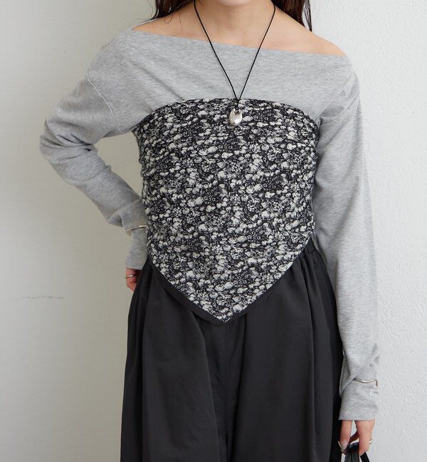  「モノクロフラワー スカーフ」|バンダナ・スカーフ|