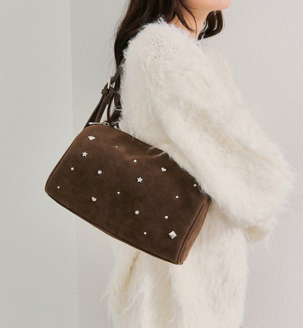 「スタッズミニBAG」|トートバッグ|ブラウン
