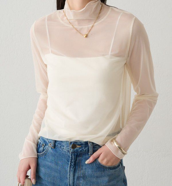  「シアーチュールハイネックプルオーバー」|Tシャツ・カットソー|