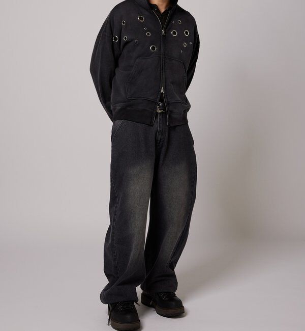  「EYELET ZIP HOODIE」|パーカー|