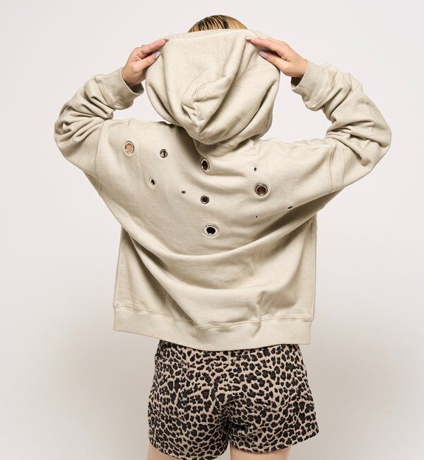  「EYELET ZIP HOODIE」|パーカー|