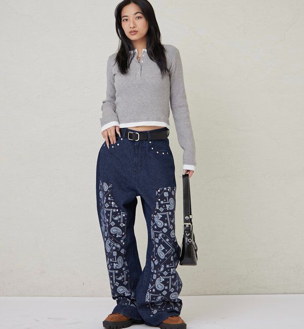  「【WEB限定カラーあり】LAYERED HENLEY KINT」|ニット・セーター|