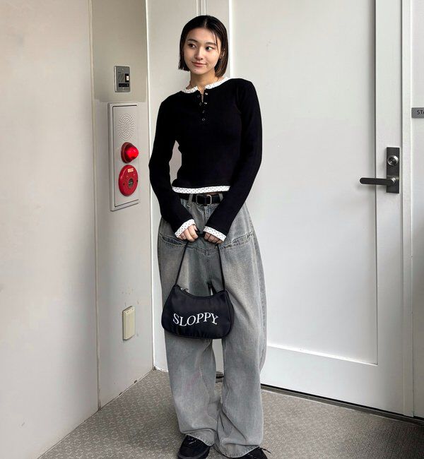  「【WEB限定カラーあり】LAYERED HENLEY KINT」|ニット・セーター|