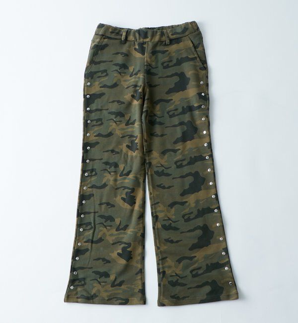  「STUDDED SWEAT MIDI FLARE PANTS」|チノ|