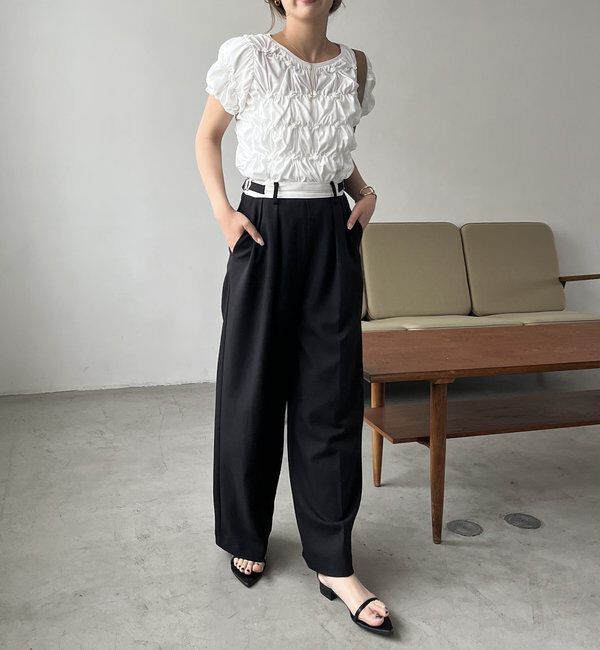  「【新色追加/全骨格◎】シャーリングホイップTシャツ」|Tシャツ・カットソー|