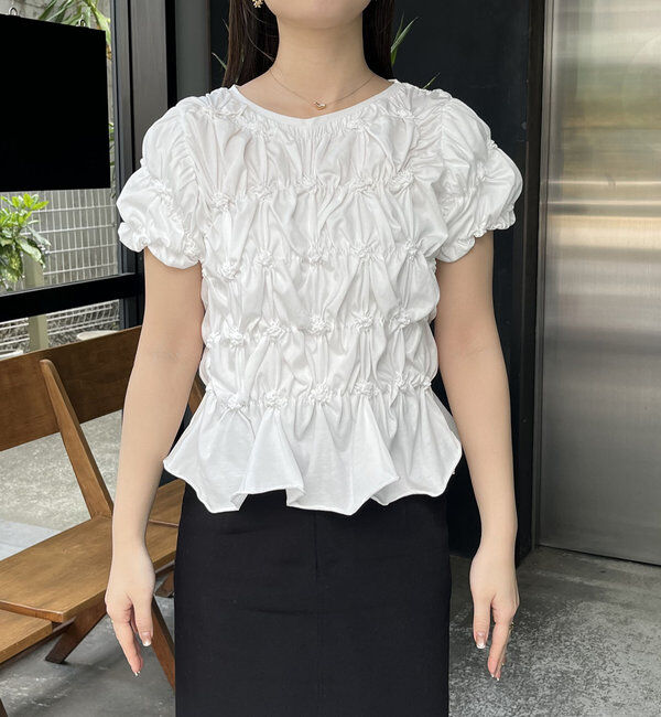  「【新色追加/全骨格◎】シャーリングホイップTシャツ」|Tシャツ・カットソー|