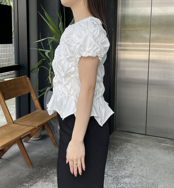  「【新色追加/全骨格◎】シャーリングホイップTシャツ」|Tシャツ・カットソー|