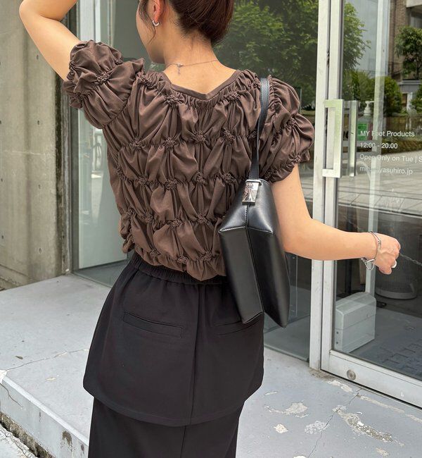  「【新色追加/全骨格◎】シャーリングホイップTシャツ」|Tシャツ・カットソー|