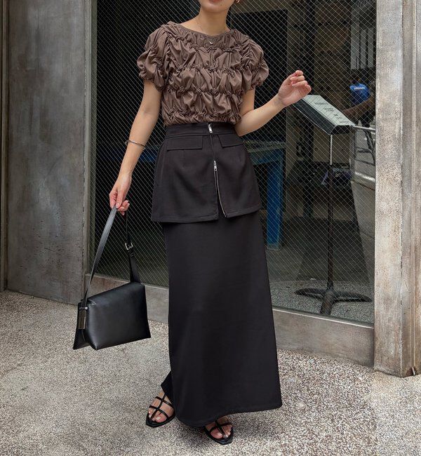  「【新色追加/全骨格◎】シャーリングホイップTシャツ」|Tシャツ・カットソー|