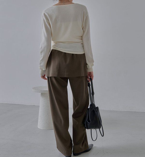  「【低身長サイズあり】ミニレイヤードパンツ」|チノ|