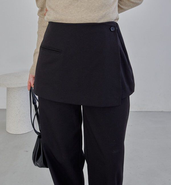  「【低身長サイズあり】ミニレイヤードパンツ」|チノ|