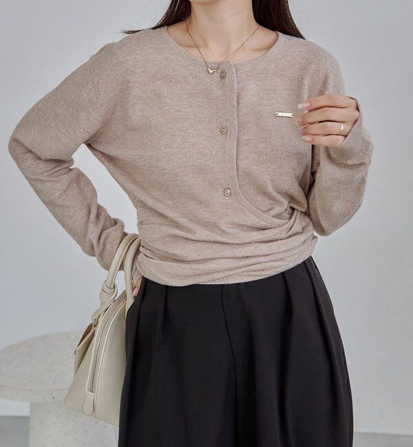  「カーディガン風アシメニット」|ニット・セーター|