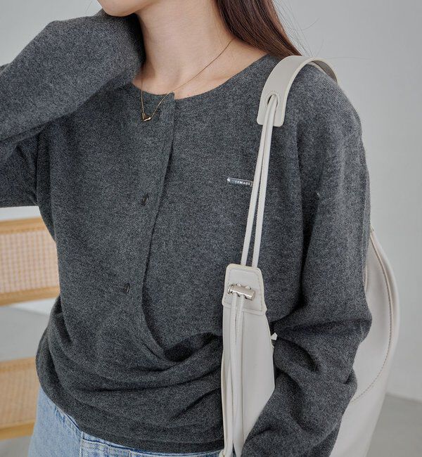  「カーディガン風アシメニット」|ニット・セーター|