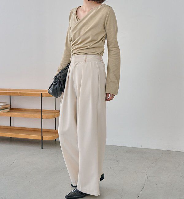  「ドレープアシメネックT」|Tシャツ・カットソー|