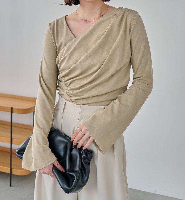  「ドレープアシメネックT」|Tシャツ・カットソー|