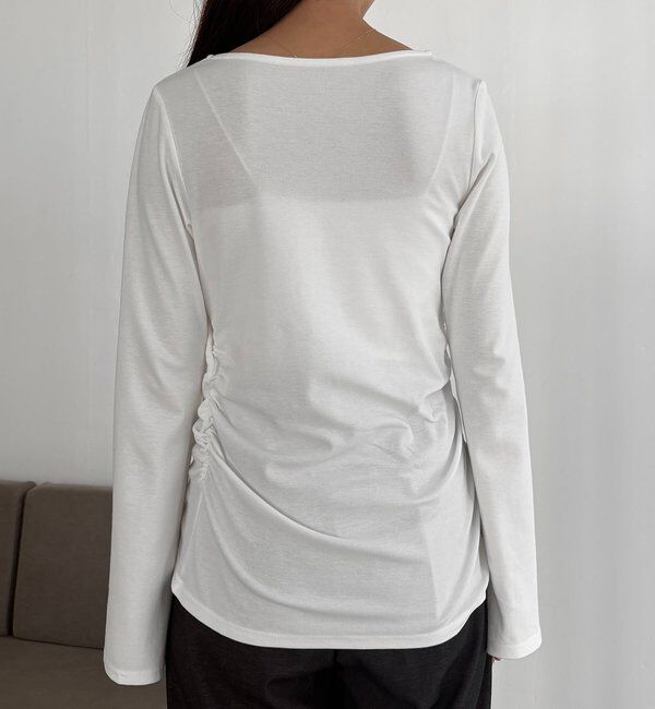  「ドレープアシメネックT」|Tシャツ・カットソー|