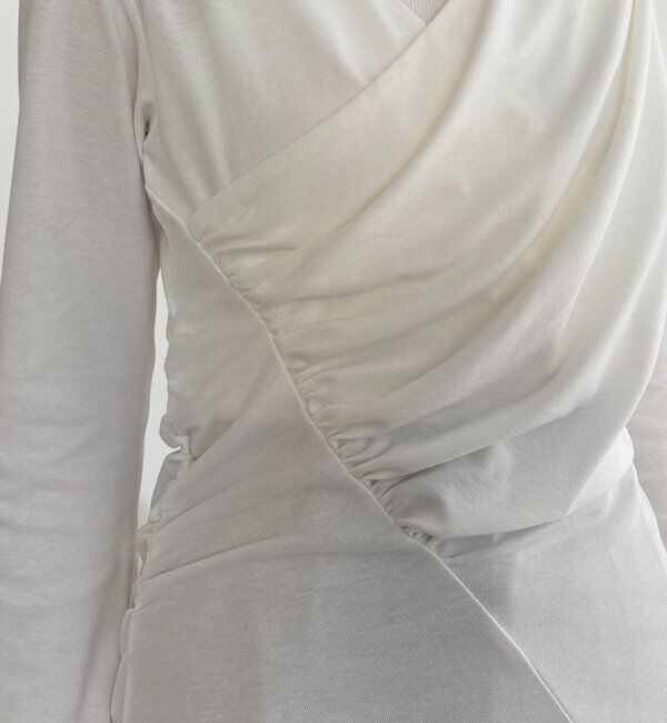  「ドレープアシメネックT」|Tシャツ・カットソー|