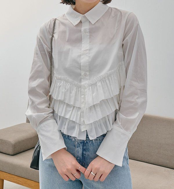  「裾フリルシャツ」|シャツ・ブラウス|