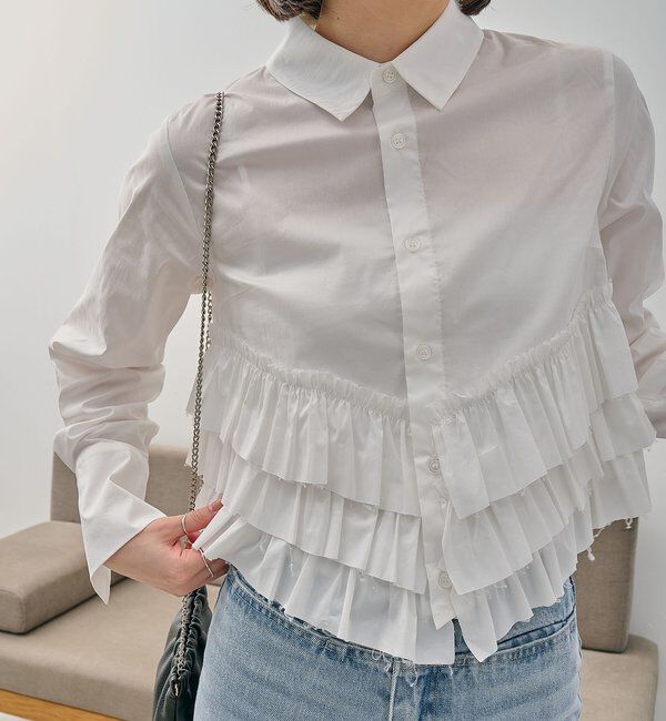  「裾フリルシャツ」|シャツ・ブラウス|