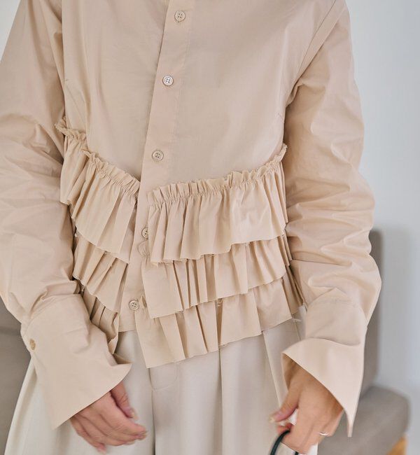  「裾フリルシャツ」|シャツ・ブラウス|