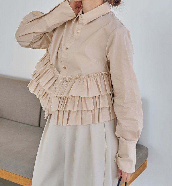  「裾フリルシャツ」|シャツ・ブラウス|