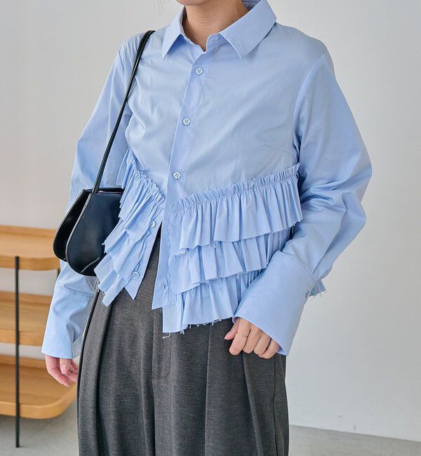 「裾フリルシャツ」|シャツ・ブラウス|