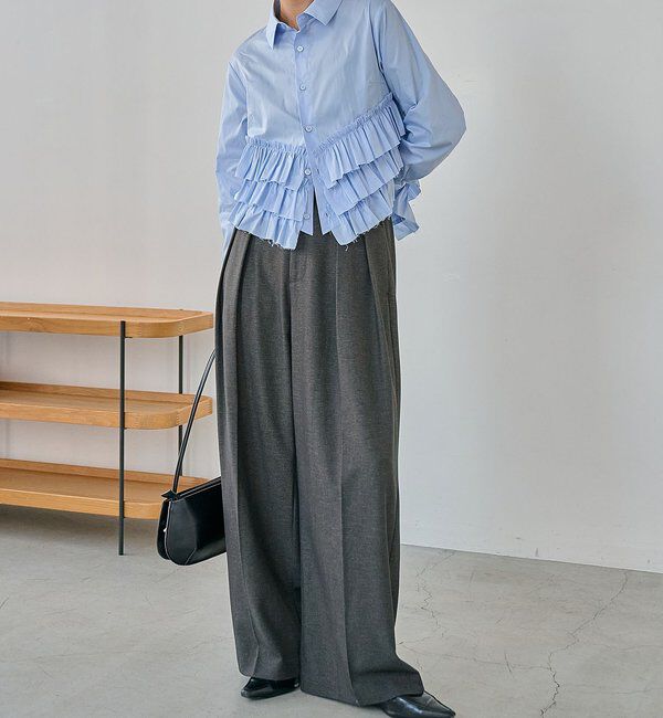  「裾フリルシャツ」|シャツ・ブラウス|