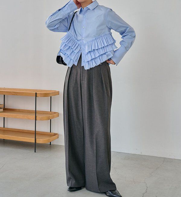  「裾フリルシャツ」|シャツ・ブラウス|