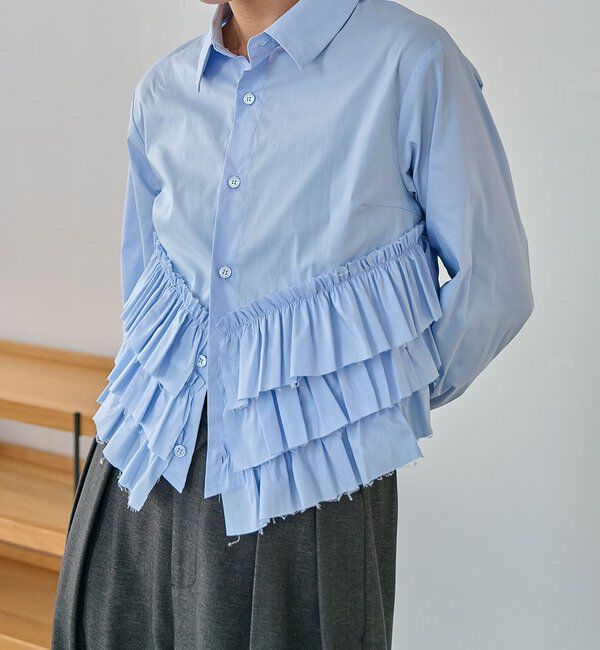  「裾フリルシャツ」|シャツ・ブラウス|