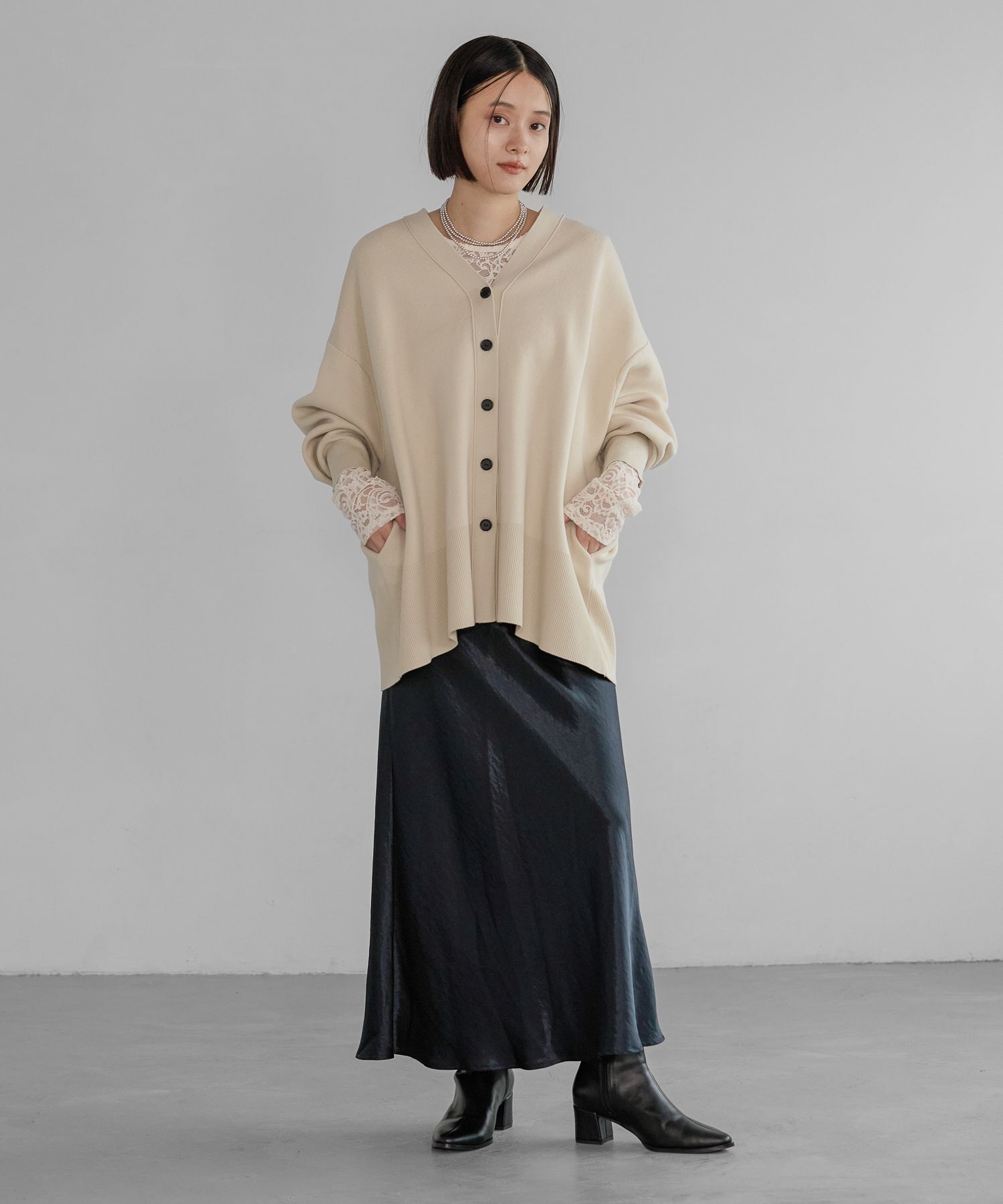 A part by 「スポンジニットBIGカーディガン」|ニット・セーター|