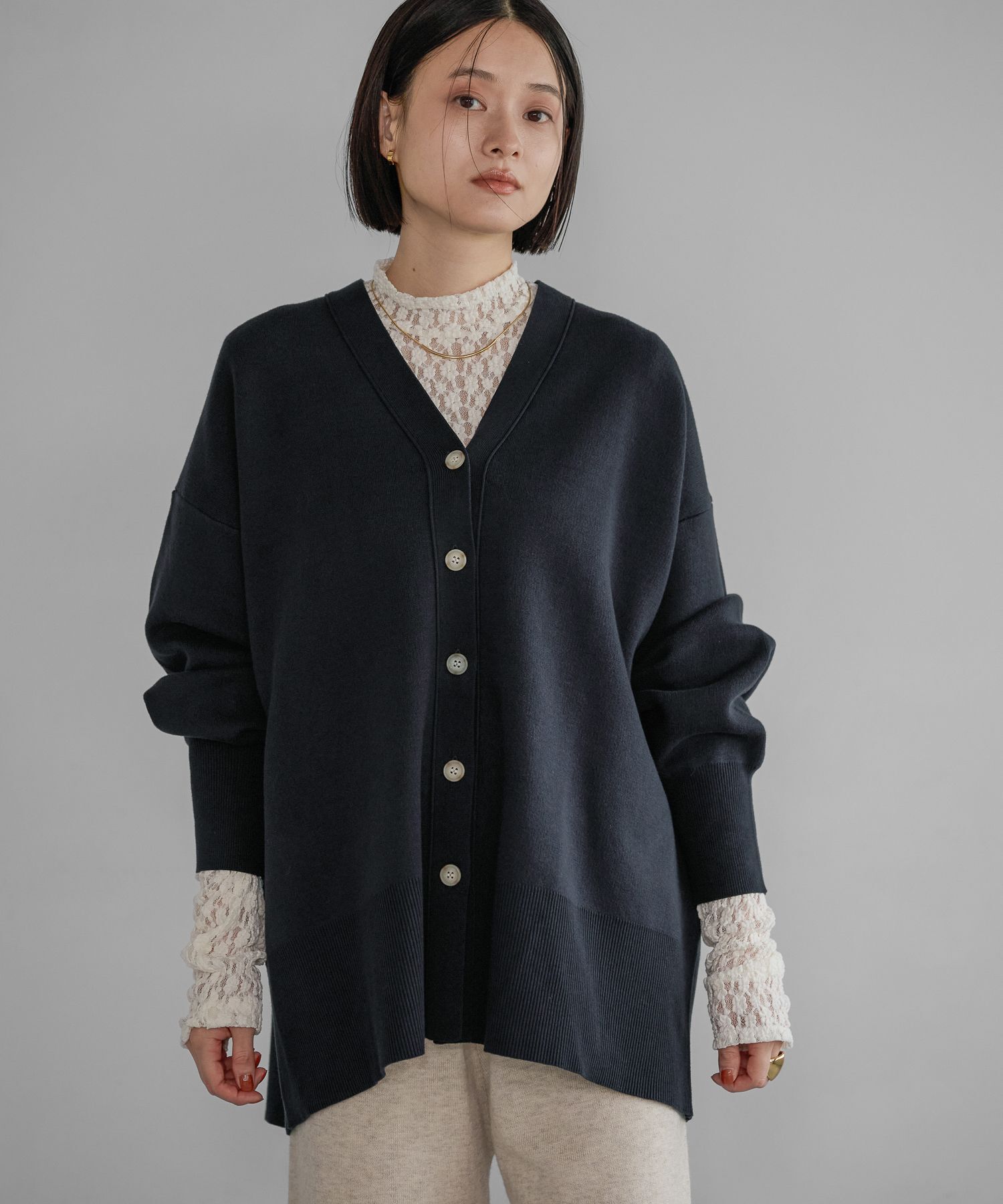 A part by 「スポンジニットBIGカーディガン」|ニット・セーター|