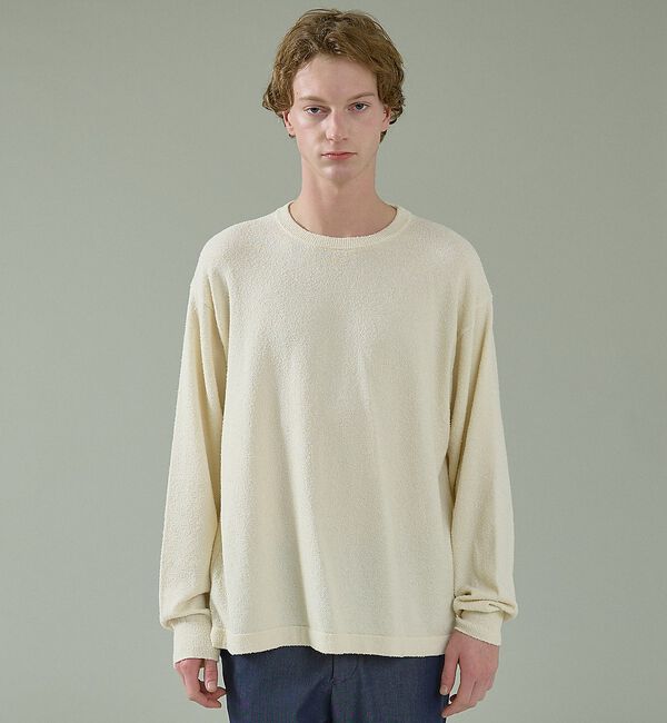ABAHOUSE「コットンブークレー クルーネックニット」|ニット・セーター|